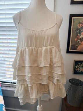 Who What Wear Layered Ruffle Tank Top